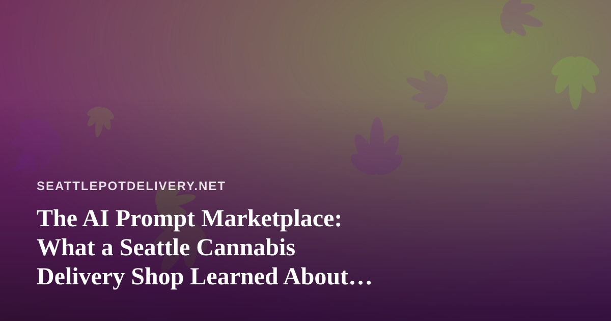 The AI Prompt Marketplace: What a Seattle Cannabis Delivery Shop Learned About Prompts That Actually Work